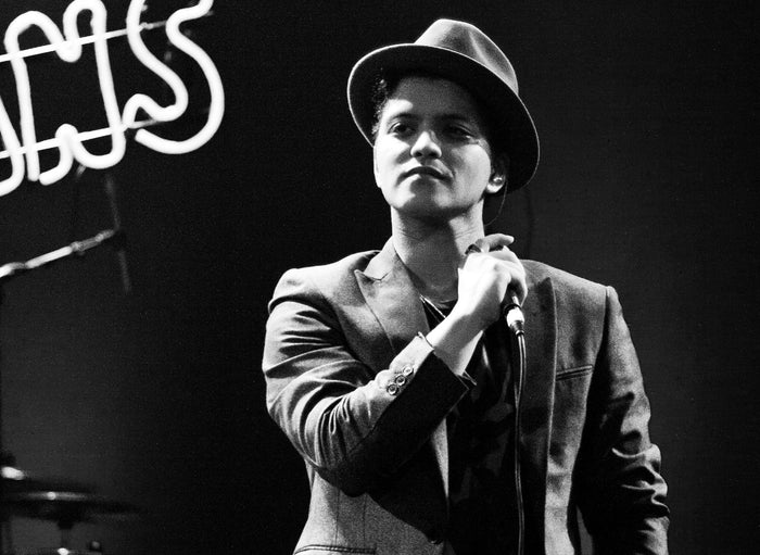 Bruno Mars performing in Houston, Texas, on November 24, 2010.